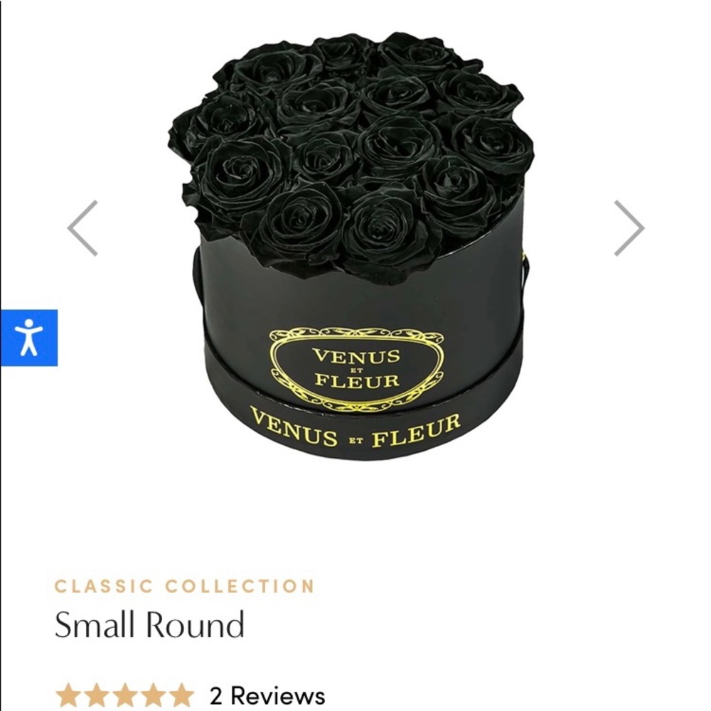 Venus et fleur small classic black roses